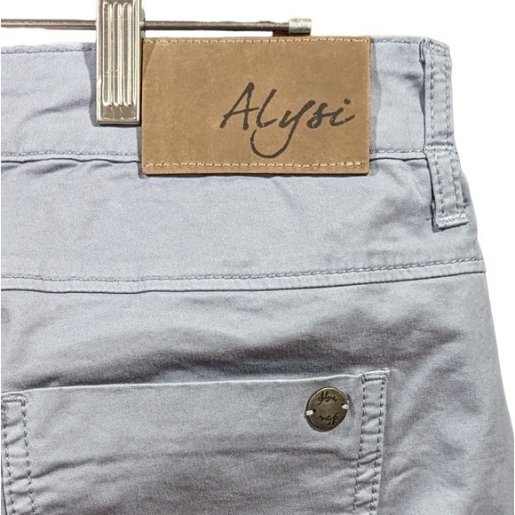 Alysi Cotton Mid Rise Straight Leg Chino Pants Size 29 Gray - Picture 5 of 15